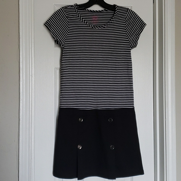 Faded Glory Striped Sailor Style Dress - (XL, 14/16) Vintage, Y2K - Picture 1 of 3